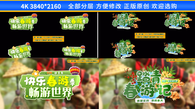 多款综艺卡通LOGO设计4组转场演绎