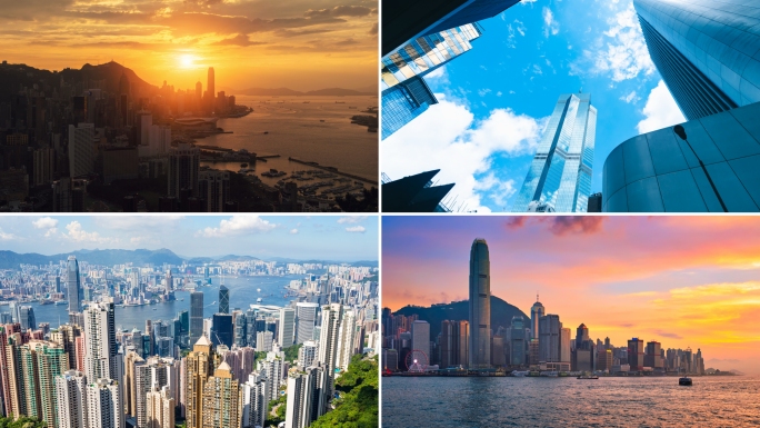 香港航拍香港地标香港夜景延时香港宣传片