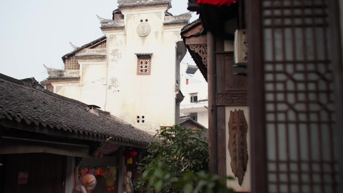 安居古镇老街风貌宁静古镇街景人文纪实