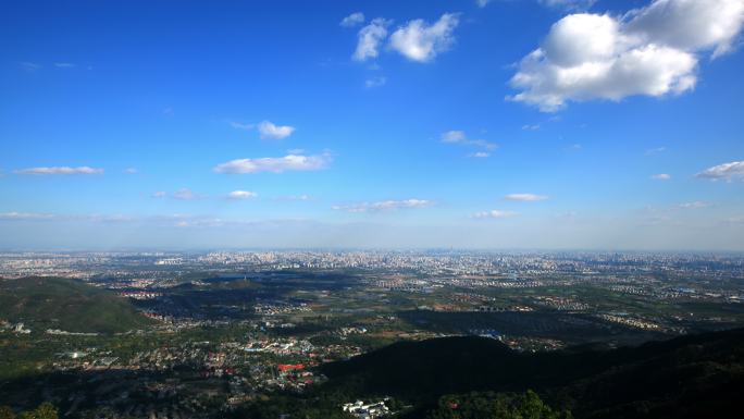 北京城市远景蓝天白云