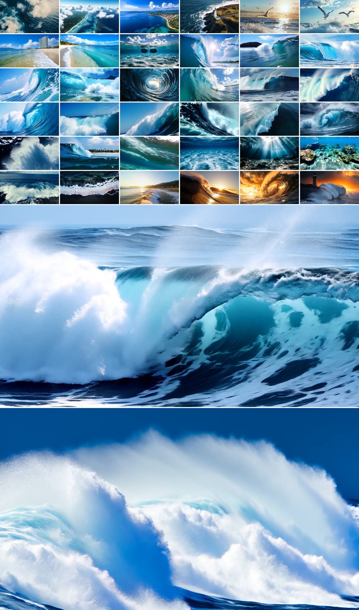 【4K画质】大海浪花汹涌海浪海鸥航拍合集