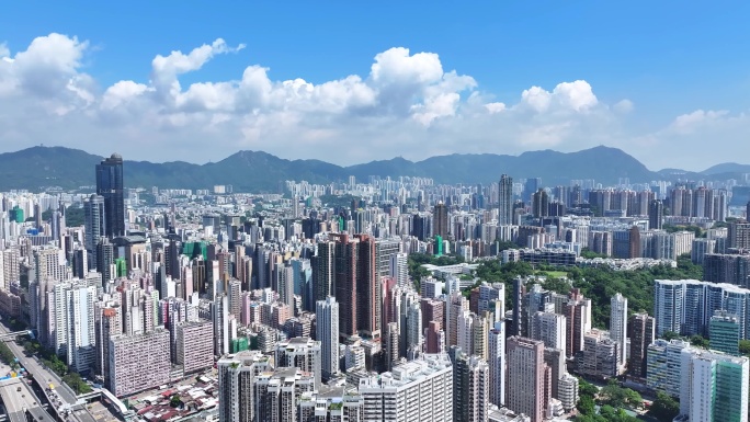 香港西九龙城市景观航拍