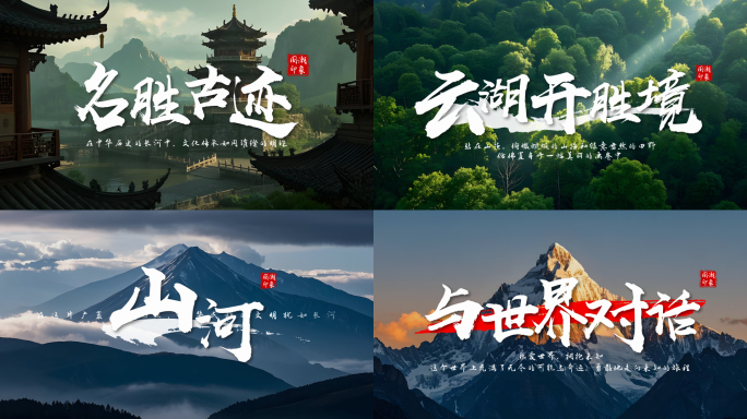 【无插件】中国风文字片头水墨标题