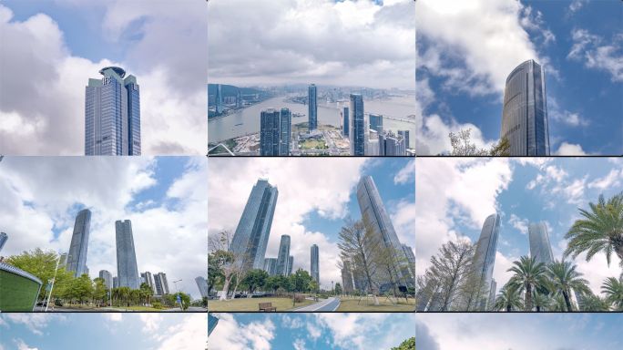版权素材】珠海横琴cbd航拍延时 横琴