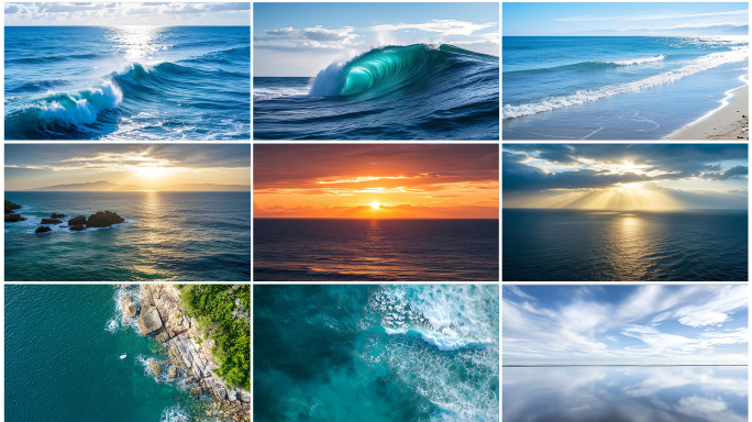 大海海洋海浪唯美大气