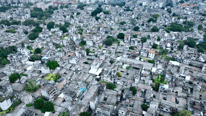 广东揭阳古城航拍揭阳市榕城区揭阳楼广场