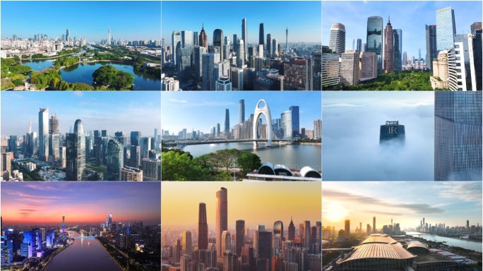 广州航拍广州地标中国一线城市