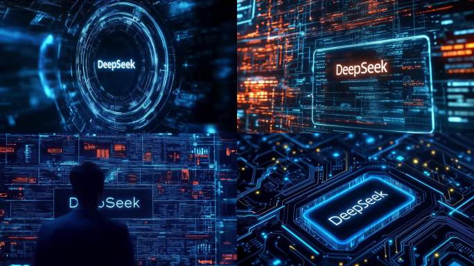DeepSeek科技感AI大语言模型