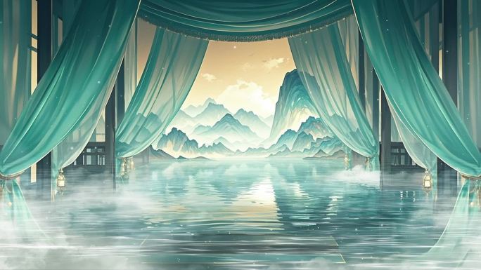 水上宫殿唯美意境