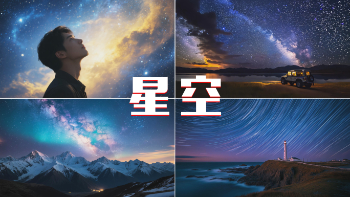 星空穿梭星空延时星轨星河星空背景