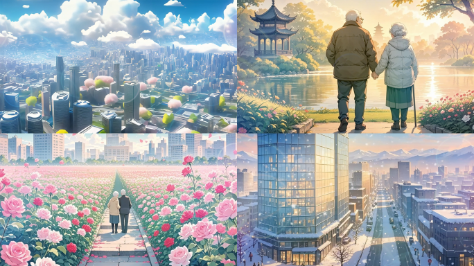 唯美4K搀扶LED大屏幕背景视频