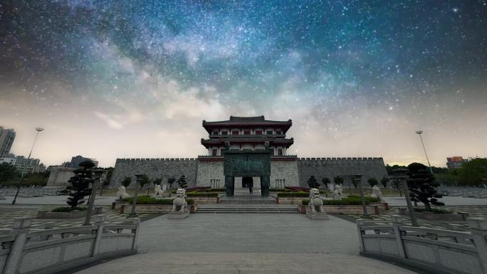 揭阳楼AI延时星空