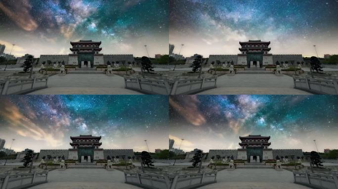 揭阳楼AI延时星空