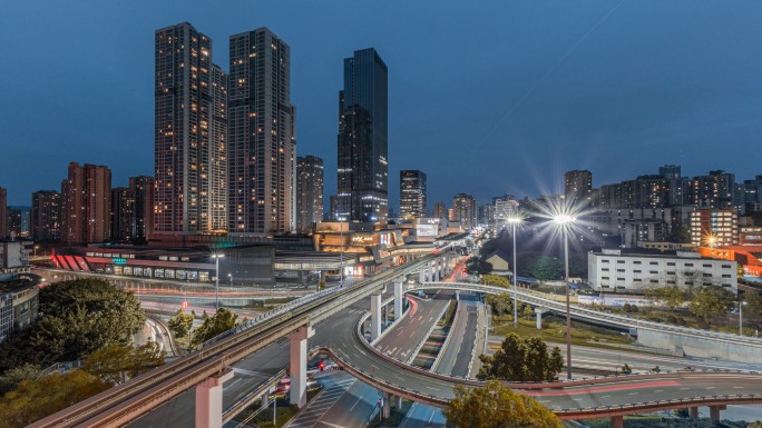 谢家湾立交日转夜延时