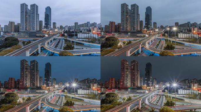谢家湾立交日转夜延时