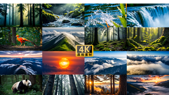 秦岭山水航拍意境国宝微观升格