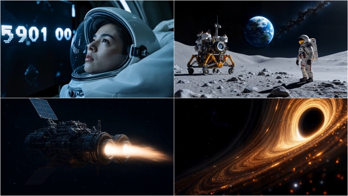 宇宙科幻星空星球太空黑洞银河地球火星