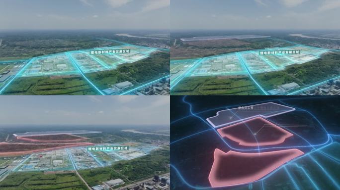 科技交通路网功能区块地图HUD