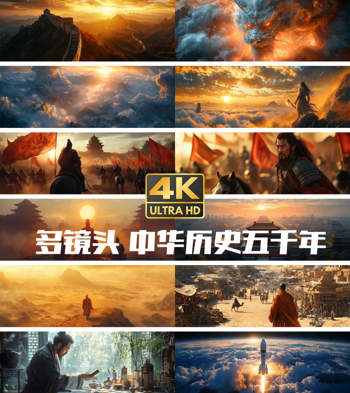 AIGC 中华历史五千年 壮丽山河与人文