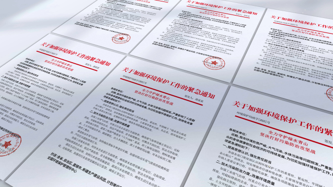 红头文件 光影 政府文件 政策文件AE