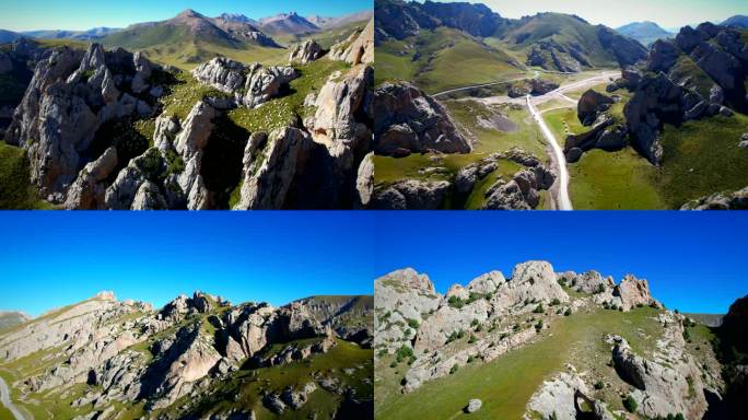 西北青甘环线自驾的险峻山峰：天峻石林