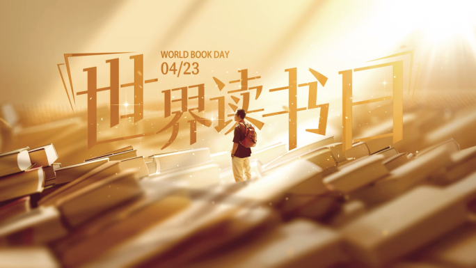 世界读书日片头知识书本书籍