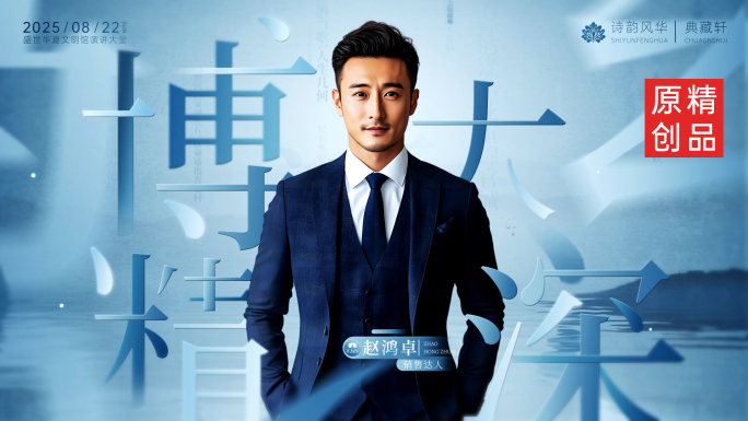 高端大气国风水墨人物介绍访谈片头AE模板