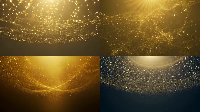 漂浮的金色光点阵列