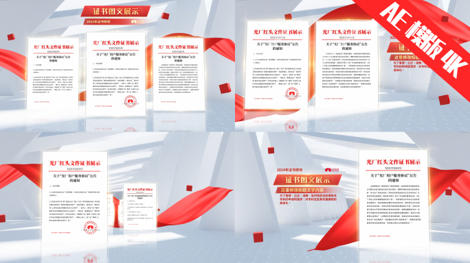 红头文件企业证书展示