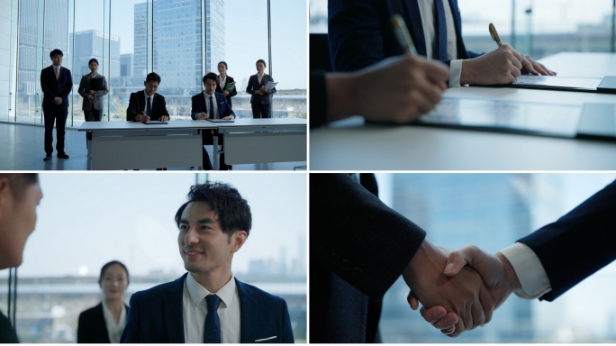 商务签约仪式现场合作共赢商务洽谈