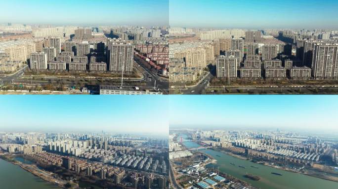 宿迁城市航拍住宅区4k