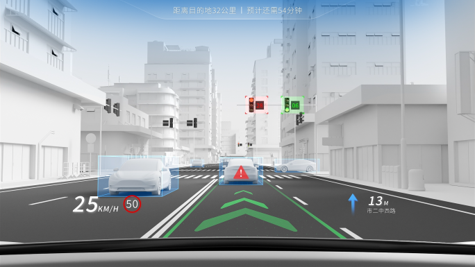 自动驾驶辅助驾驶车联网城市三维动画