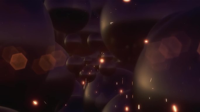 复古金色光斑粒子飞舞