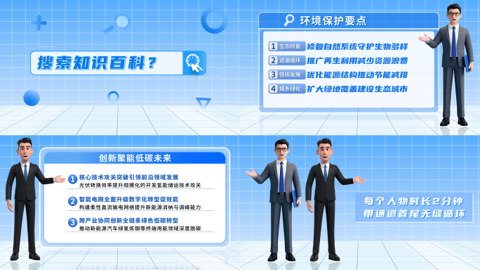 数字人讲解动画AE模板