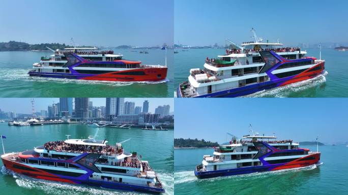 鹭江道鼓浪屿屿见海上餐厅轮船合集