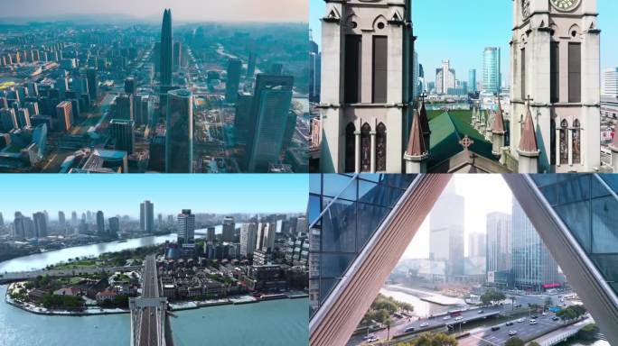 宁波市城市地标航拍延时摄影