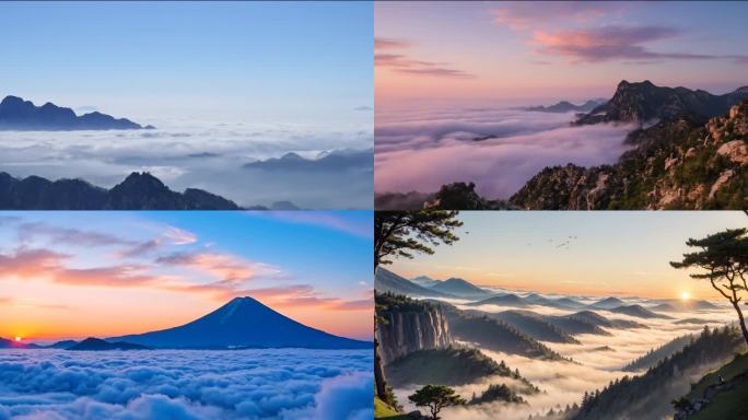 云海日出山峰壮丽景色