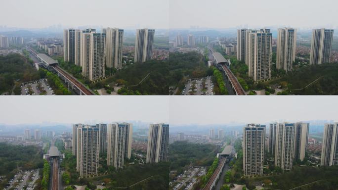 城市高楼林立与轨道交通