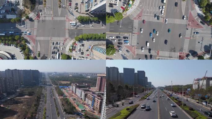 长沙友谊路口航拍实景 长沙交通枢纽