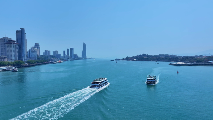 鹭江道鼓浪屿往返轮渡轮船合集