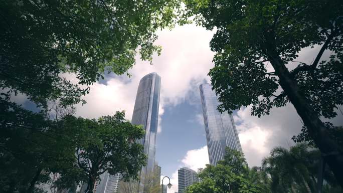现代都市公园风光 绿色空间 休闲娱乐