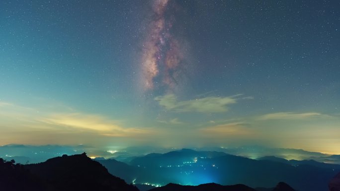 4K夏季银河星空延时