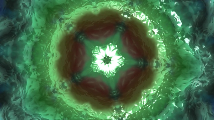 万花筒迷幻光影艺术视觉盛宴液态金属流