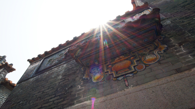 大旗头古村蜗耳墙麻石路岭南建筑光影实拍