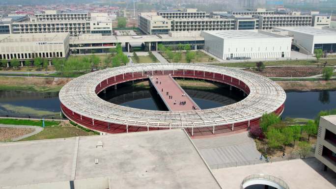 圆形建筑景观航拍