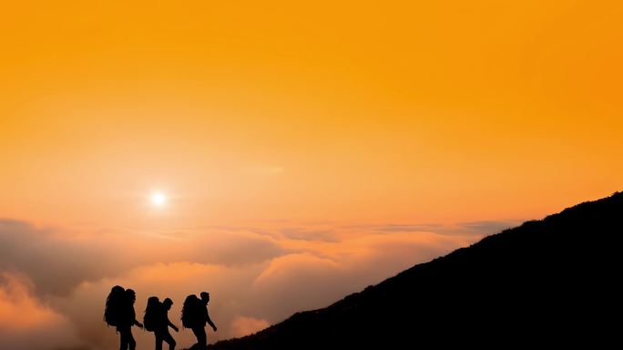 星空 户外 跋涉 徒步 登山 徒步 日出