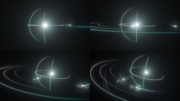 意象科技感线条星球卫星星环