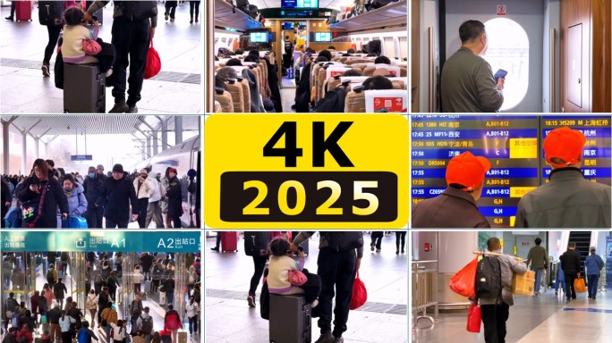 春运旅途过年回家游子打工人回家乡飞机火车