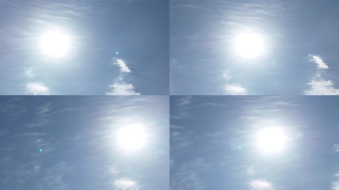 夏天炎热光晕晴空万里阳光普照