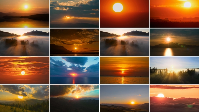 绝美日出日落日出云海日出延时唯美夕阳晚霞